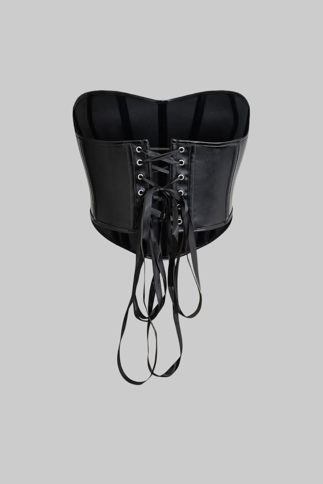 Women's Stylish Western Classic Black Faux Leather Overbust