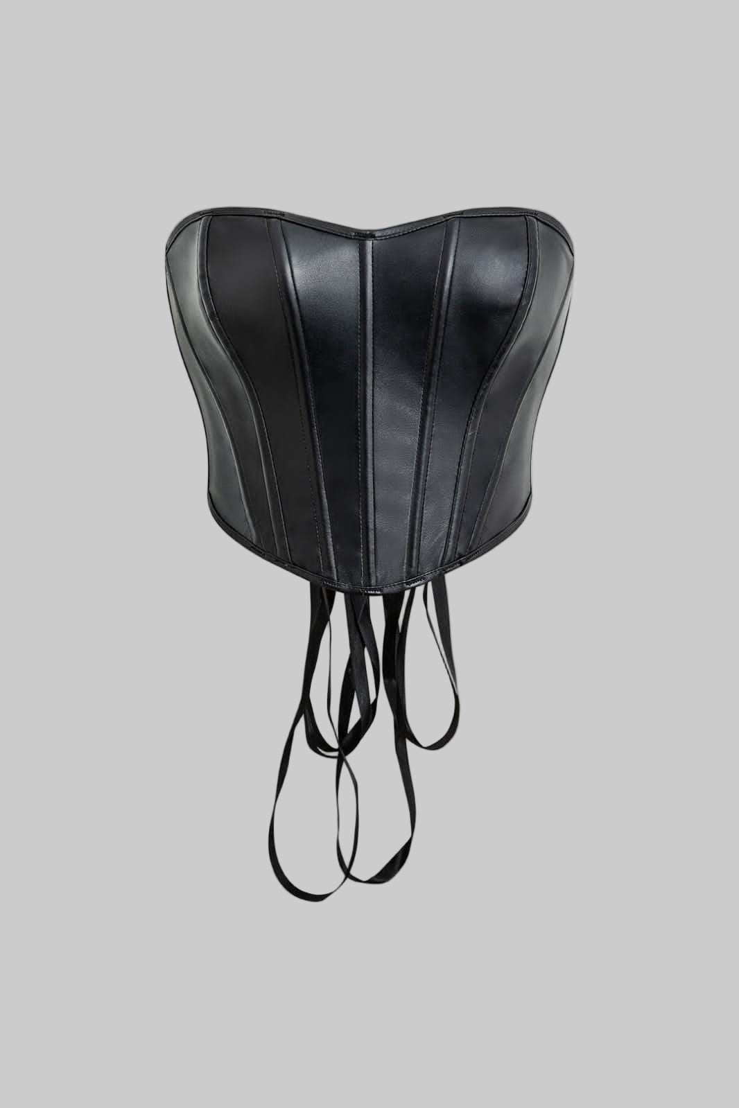 Women's Stylish Western Classic Black Faux Leather Overbust