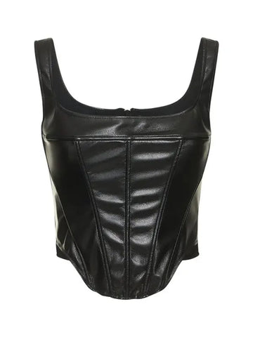 Women's Western Faux Leather Top vest