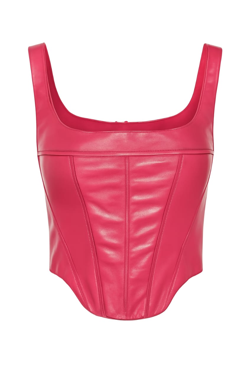 Women's Western Faux Leather Top vest