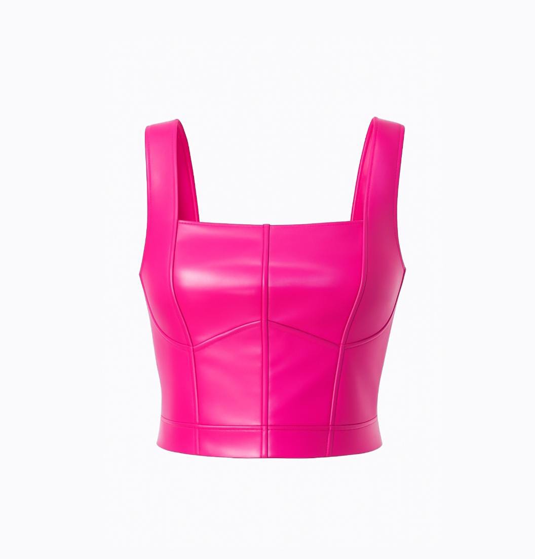 Women's Stylish Faux Leather Top