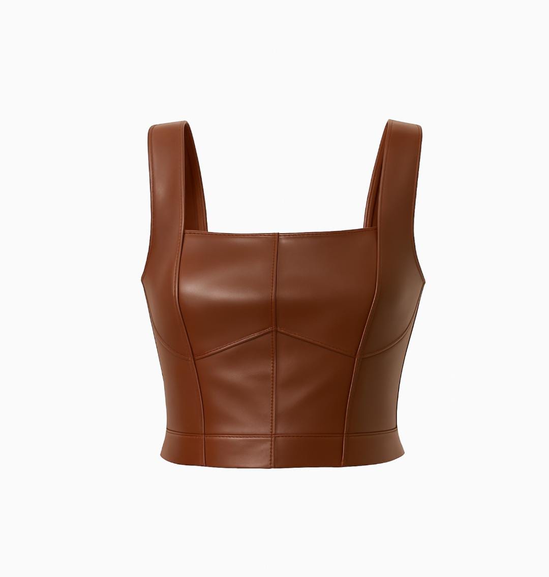 Women's Stylish Faux Leather Top