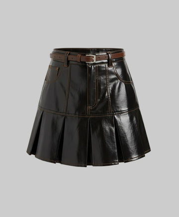 Women's new Faux Leather skirt