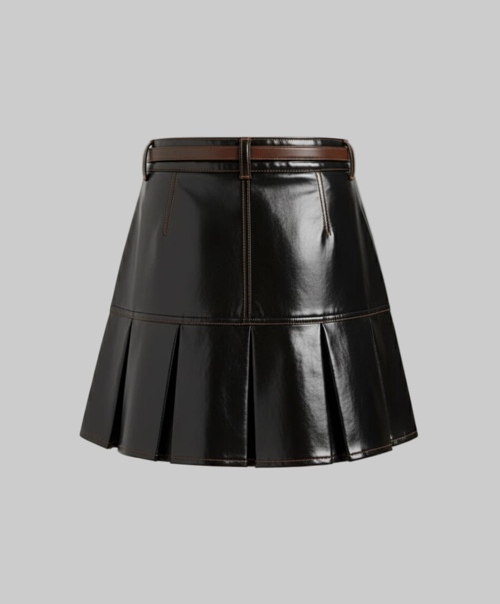 Women's new Faux Leather skirt