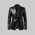 Men's Classic Blazer Faux Leather Jacket