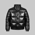 Men's Classic Puffer Faux Leather Jacket
