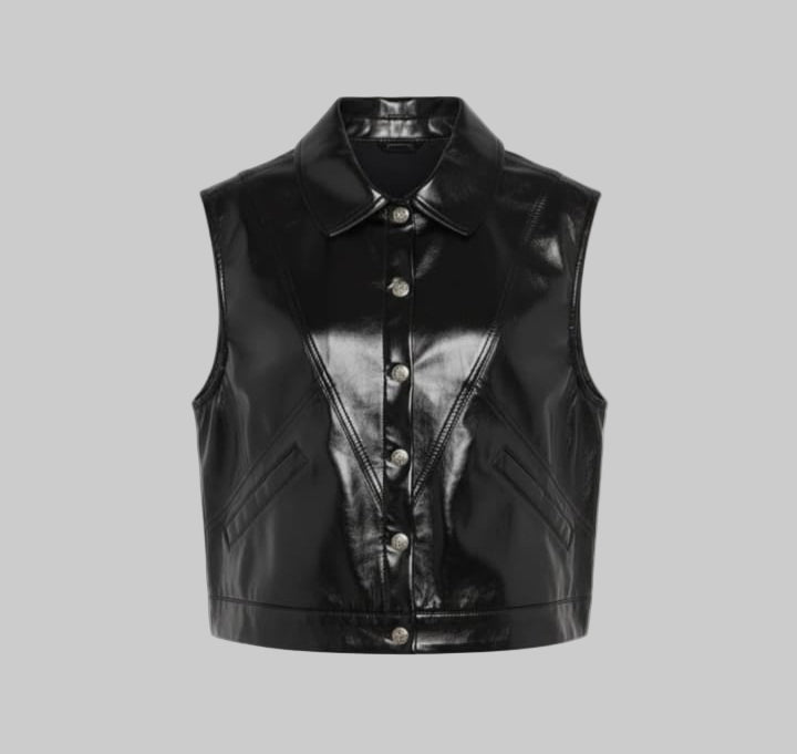 Men's Classic Faux Leather Vest Jacket