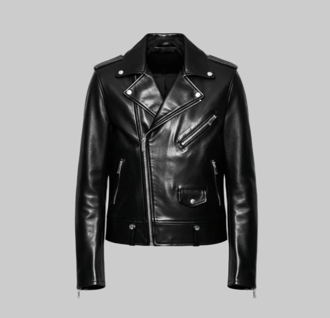 Men's Classic Biker Zipper Faux Leather Jacket