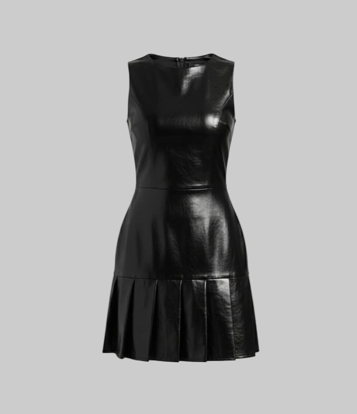 Women's Classic Faux Leather Dress
