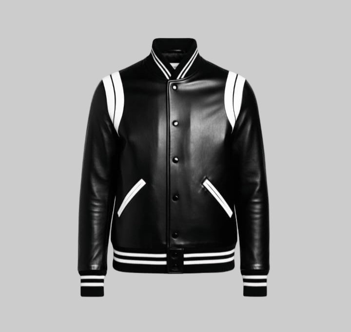 Men's Classic Varsity Faux Leather Jacket