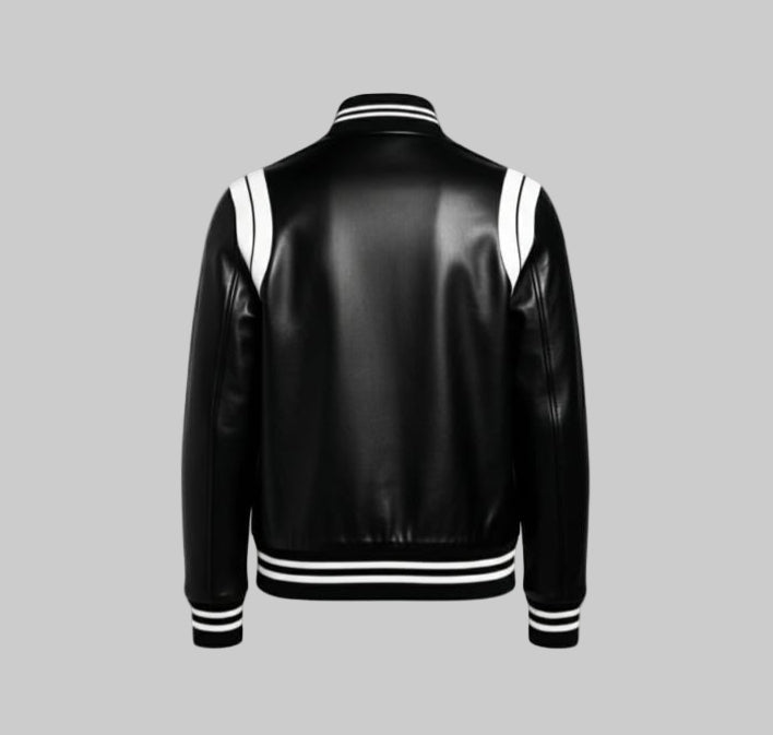 Men's Classic Varsity Faux Leather Jacket