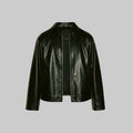 Men's Classic Zipper Style Faux Leather Jacket