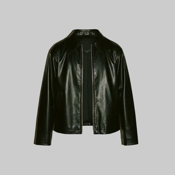 Men's Classic Zipper Style Faux Leather Jacket