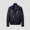 Men's Classic Formal Bomber Faux Leather Jacket