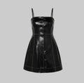 Women's One-piece Faux Leather Dress