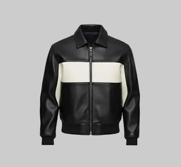 Men's Classic Trucker Faux Leather Jacket