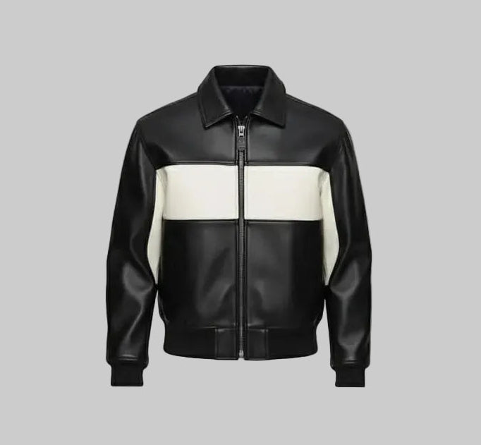 Men's Classic Trucker Faux Leather Jacket