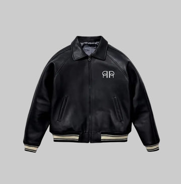 Men's Classic Bomber Leather Jacket