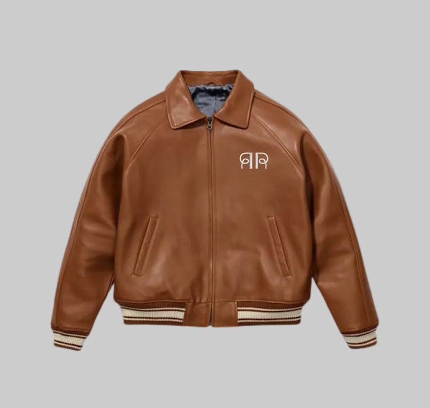 Men's Classic Bomber Leather Jacket