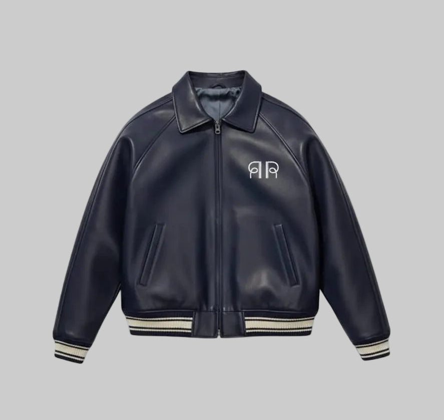 Men's Classic Bomber Leather Jacket