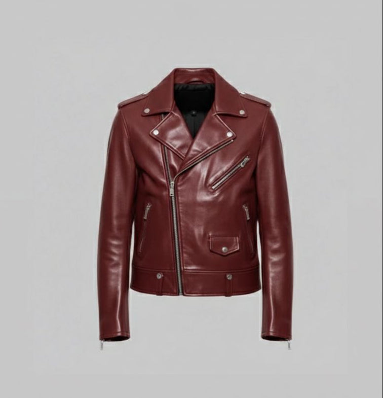 Men's Classic Biker Zipper Faux Leather Jacket