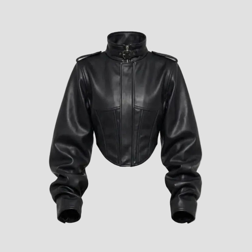 Women's Biker Stylish Faux Leather Jacket